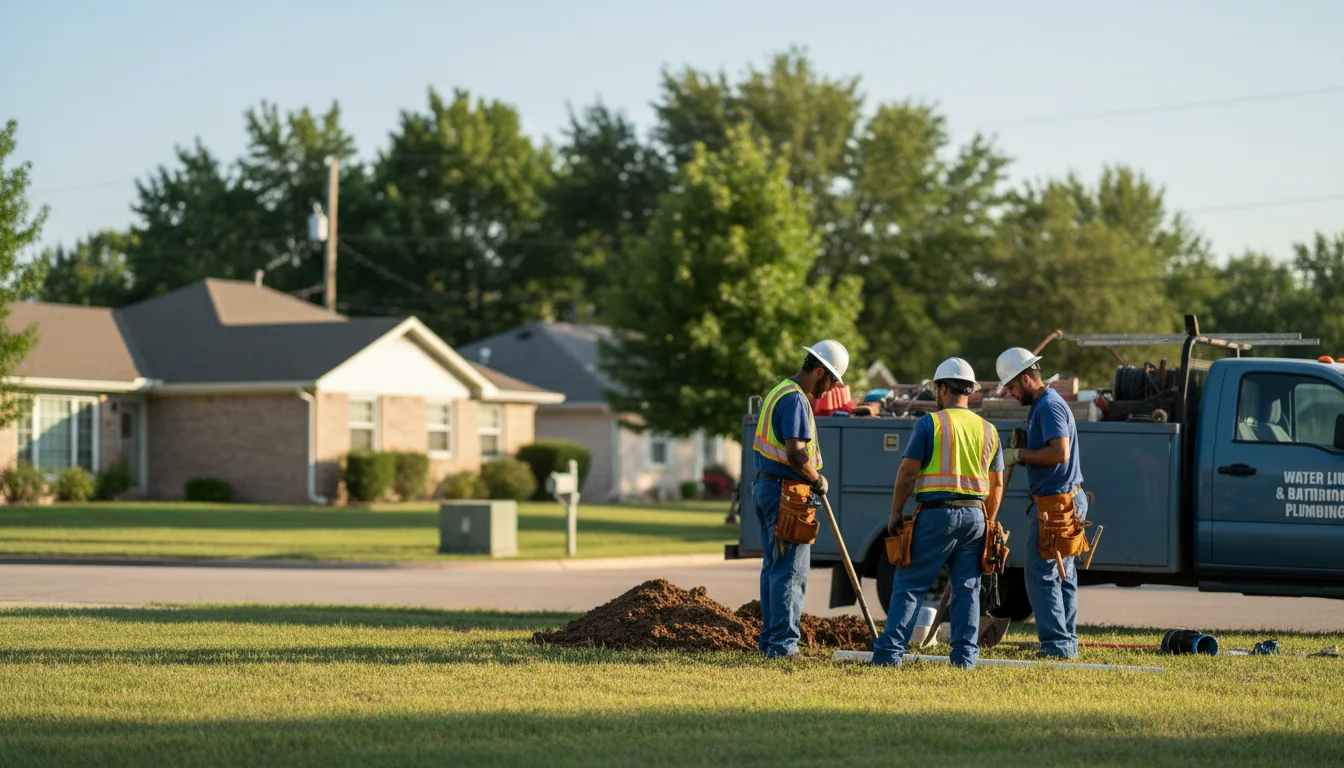 Residential water line and bathroom plumbing service in Riddle, OR